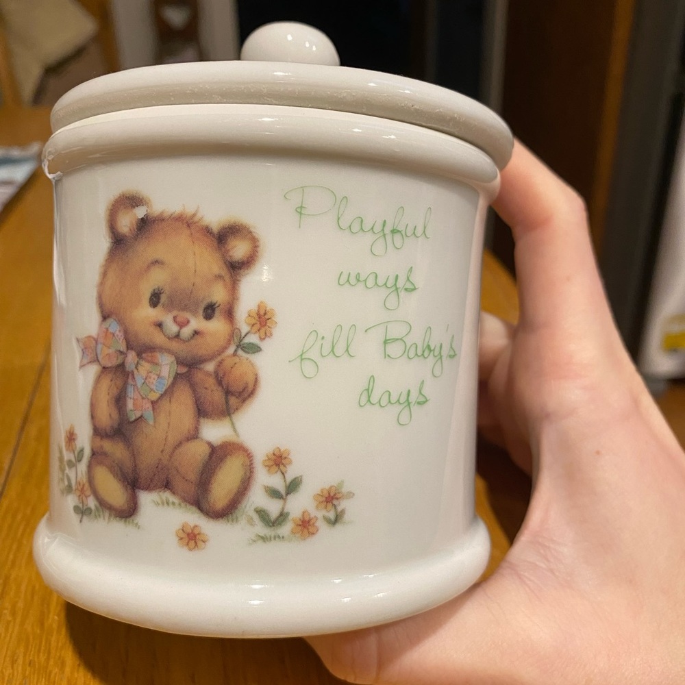 Little Blessings Porcelain jar w lid